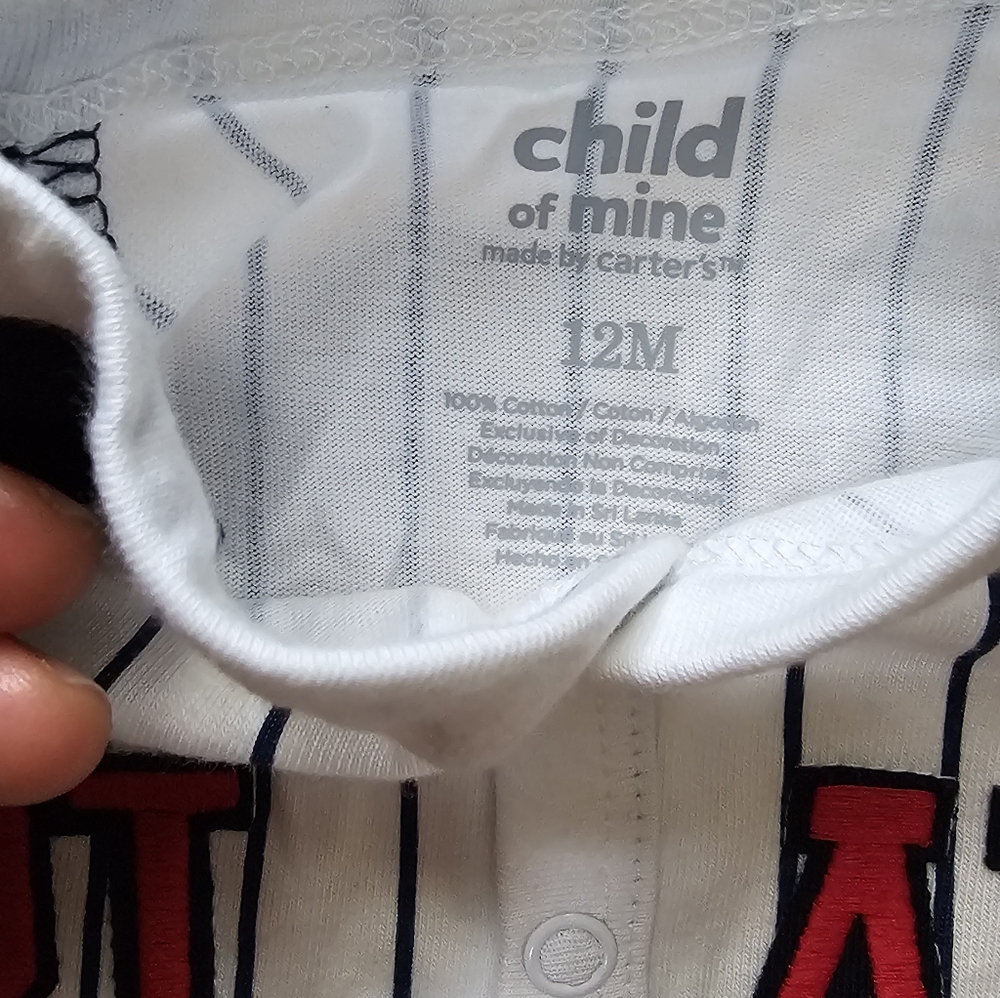 CHILD OF MINE Baby Boy One Piece Stripes Romper - play everyday (12M) - Picture 2 of 9